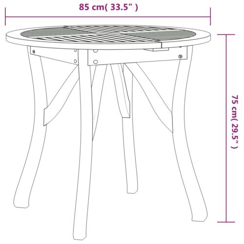 5-Piece Garden Dining Set Wood Timber Outdoor Patio Furniture Acacia - Image 9
