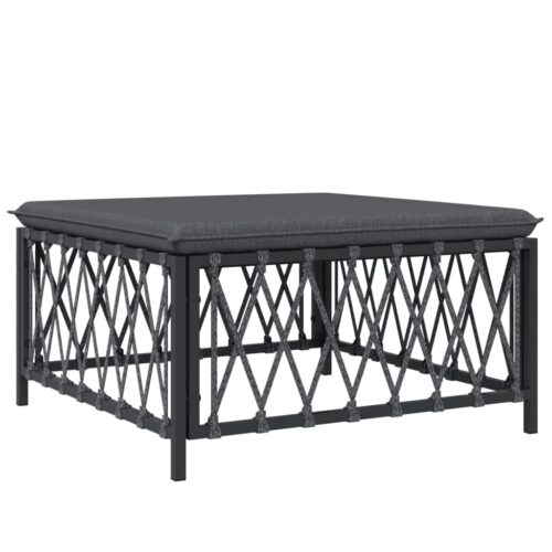 7-Piece Garden Lounge Set with Cushions Anthracite Steel Outdoor Patio Lounge Furniture - Image 6