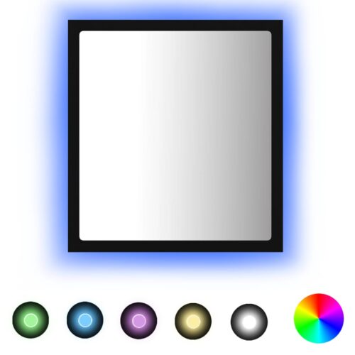 LED Bathroommirror Black 40x8.5x37cm Acrylic - Image 2