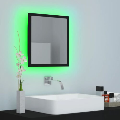 LED Bathroommirror Black 40x8.5x37cm Acrylic - Image 4