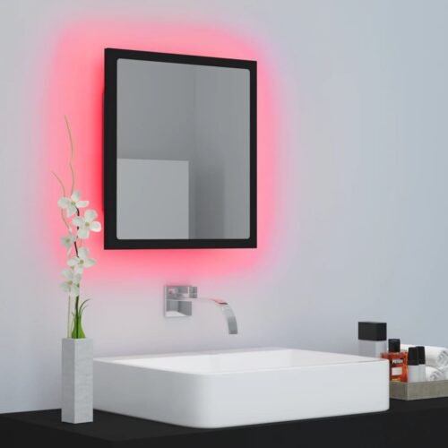 LED Bathroommirror Black 40x8.5x37cm Acrylic - Image 5