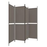 4-Panel Room Divider Folding Privacy Screen Stand Anthracite 200x220cm Fabric