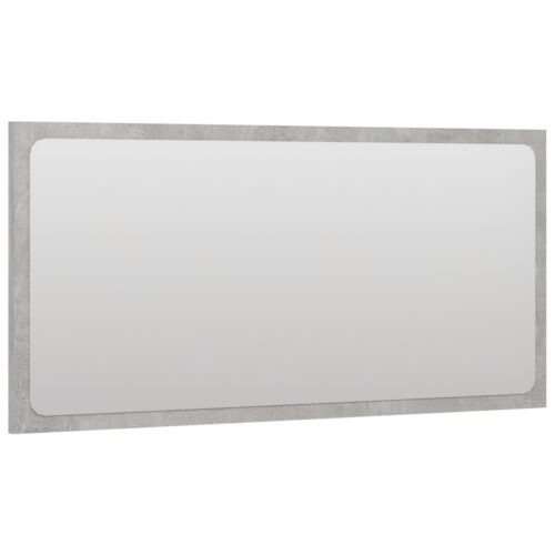 Bathroommirror Concrete Grey 80x1.5x37cm Engineered Wood