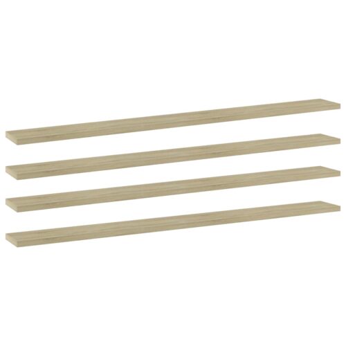 Bookshelf Boards 4pcs Sonoma Oak 100x10x1.5cm Engineered Wood - Image 6