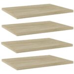 Bookshelf Boards 4pcs Sonoma Oak 40x30x1.5cm Engineered Wood