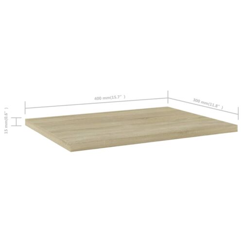Bookshelf Boards 4pcs Sonoma Oak 40x30x1.5cm Engineered Wood - Image 5