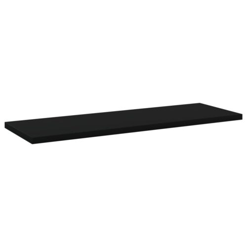 Bookshelf Boards 4pcs Black 60x20x1.5cm Engineered Wood - Image 2