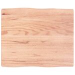 Table Top Light Brown 60x50x(2-4)cm Treated Solid Wood DIY Desk Panel Board