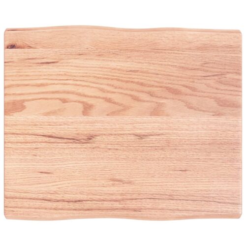 Table Top Light Brown 60x50x(2-4)cm Treated Solid Wood DIY Desk Panel Board