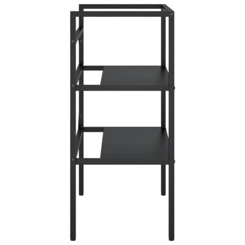 Bathroom Washbasin Frame Black 59x38x83cm Iron - Image 4