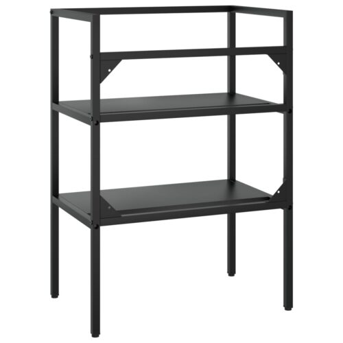 Bathroom Washbasin Frame Black 59x38x83cm Iron - Image 5