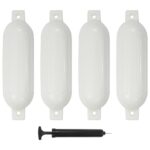 Boat Fenders 4pcs White 51x14cm PVC