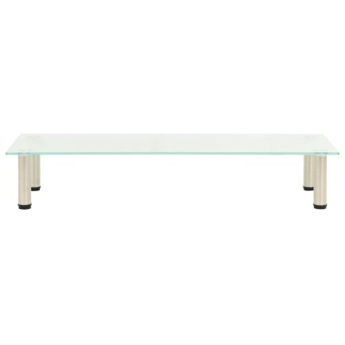 TV Stand Frosted 100x35x17cm Tempered Glass - Image 2