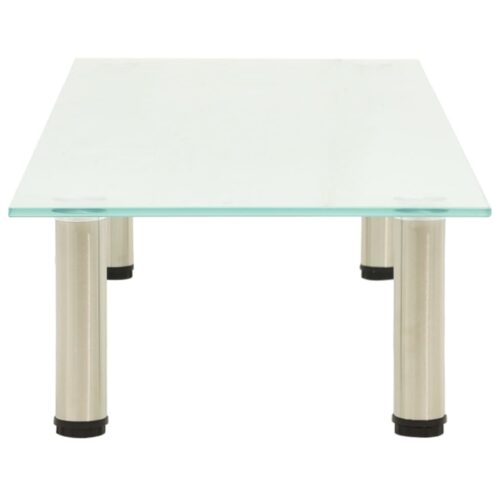 TV Stand Frosted 100x35x17cm Tempered Glass - Image 3