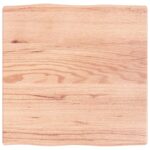 Table Top Light Brown 60x60x(2-4)cm Treated Solid Wood DIY Desk Panel Board