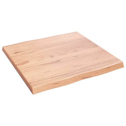 Table Top Light Brown 60x60x(2-4)cm Treated Solid Wood DIY Desk Panel Board - Image 2