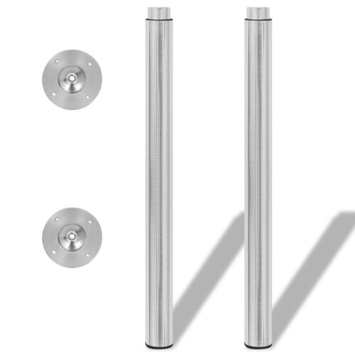 Telescopic Table Legs 4pcs Brushed Nickel 710mm-1100mm - Image 3