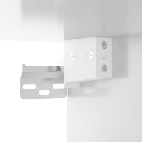 Wall-mounted Bedside Cabinet High Gloss White 50x30x47cm - Image 9
