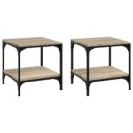 Side Tables 2pcs Sonoma Oak 40x40x40cm Engineered Wood