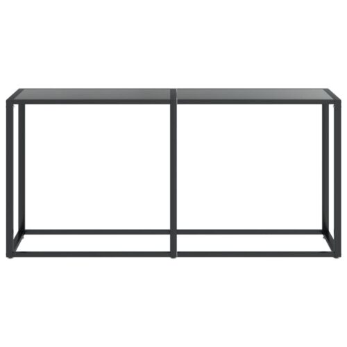 Console Table Black 160x35x75.5cm Tempered Glass - Image 3