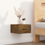 Wall-mounted Bedside Cabinets 2pcs Smoked Oak 35x35x20cm