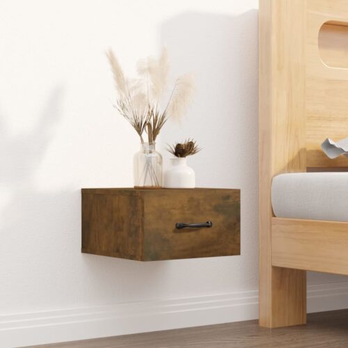 Wall-mounted Bedside Cabinets 2pcs Smoked Oak 35x35x20cm