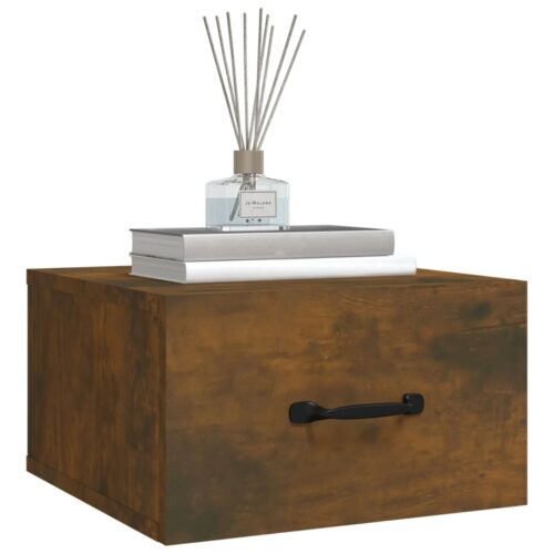 Wall-mounted Bedside Cabinets 2pcs Smoked Oak 35x35x20cm - Image 4