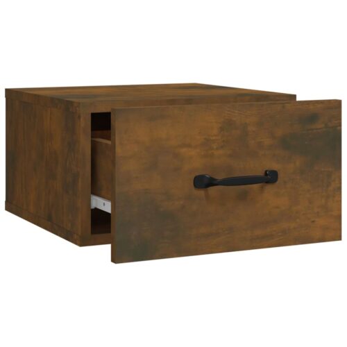Wall-mounted Bedside Cabinets 2pcs Smoked Oak 35x35x20cm - Image 7