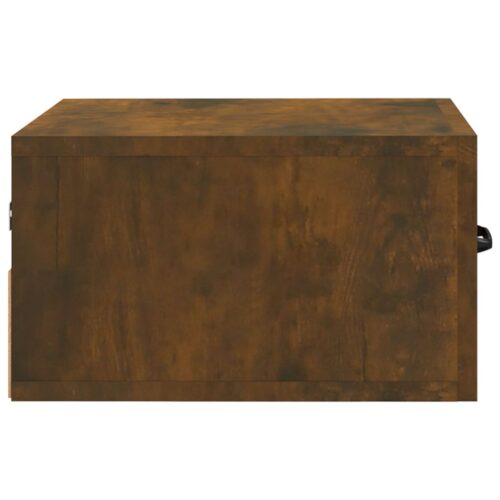 Wall-mounted Bedside Cabinets 2pcs Smoked Oak 35x35x20cm - Image 8