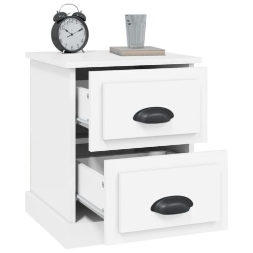 Bedside Cabinet White 39x39x47.5cm Engineered Wood - Image 5