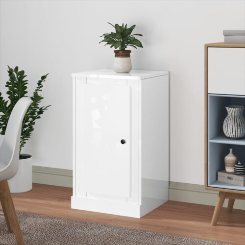 High Gloss Wooden Sideboard Buffet Cabinet Storage Shelf Cupboard Table White - Image 12