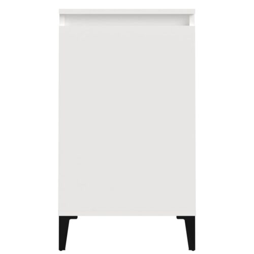 Bedside Cabinet High Gloss White 40x35x70cm Engineered Wood - Image 5