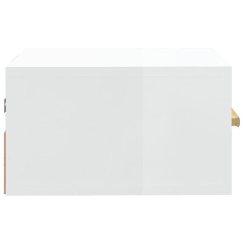 Wall-mounted Bedside Cabinets 2pcs High Gloss White 35x35x20cm - Image 8