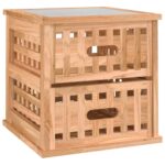 Bedside Cabinets 2pcs 34x34x34cm Solid Wood Walnut