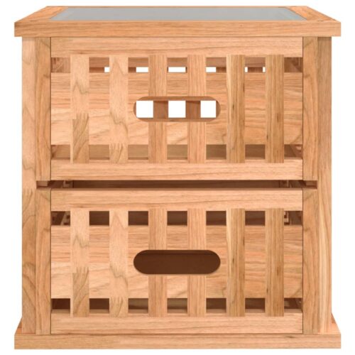 Bedside Cabinets 2pcs 34x34x34cm Solid Wood Walnut - Image 5