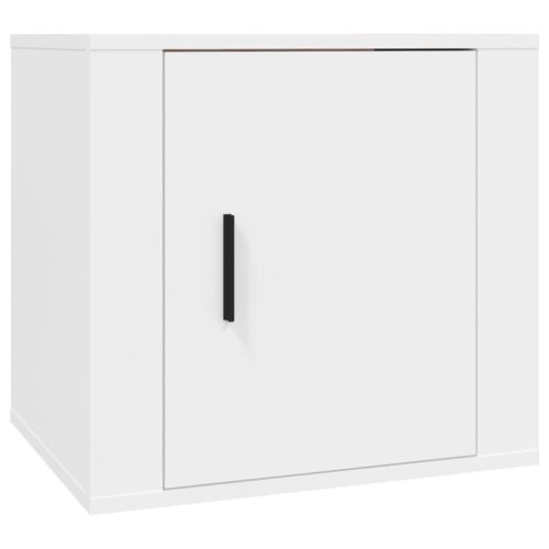 Bedside Cabinet White 50x39x47cm - Image 2