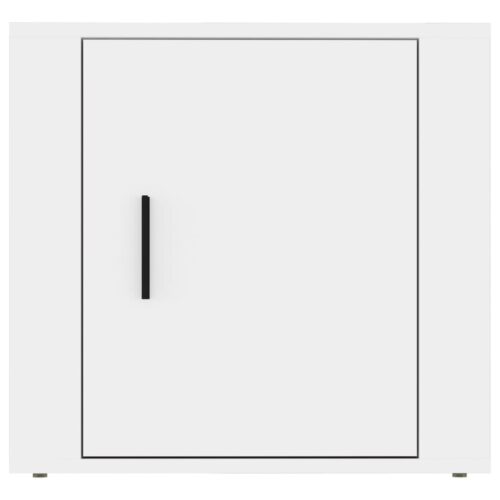 Bedside Cabinet White 50x39x47cm - Image 5