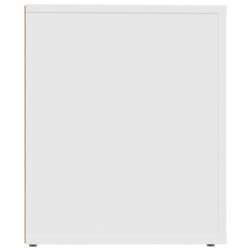 Bedside Cabinet White 50x39x47cm - Image 6