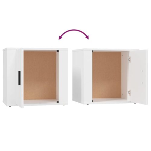Bedside Cabinet White 50x39x47cm - Image 8