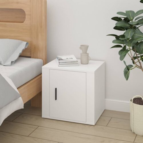Bedside Cabinet White 50x39x47cm - Image 11