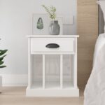 Bedside Cabinet High Gloss White 43x36x50cm