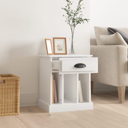 Bedside Cabinet High Gloss White 43x36x50cm - Image 3