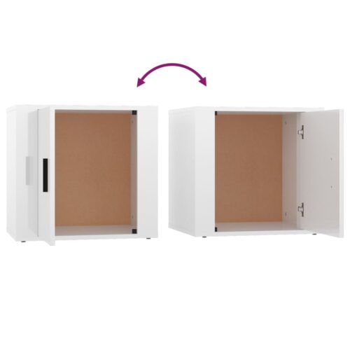 Bedside Cabinet High Gloss White 50x39x47cm - Image 8