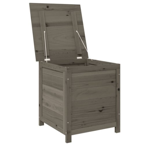 Outdoor Cushion Box Anthracite 50x50x56cm Solid Wood Fir - Image 5