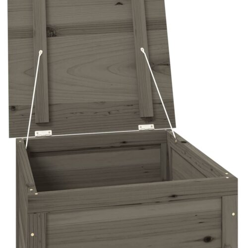 Outdoor Cushion Box Anthracite 50x50x56cm Solid Wood Fir - Image 6