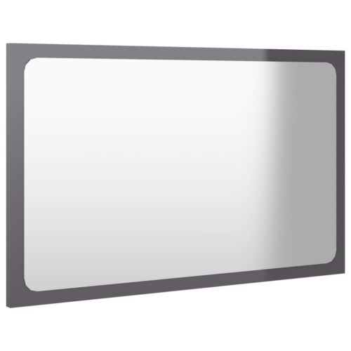 2-Piece Bathroom Furniture Set High Gloss Grey Engineered Wood - Image 11