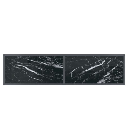Console Table Black 140x35x75.5cm Tempered Glass - Image 5