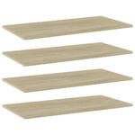 Bookshelf Boards 4pcs Sonoma Oak 80x40x1.5cm Engineered Wood