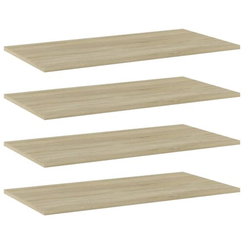 Bookshelf Boards 4pcs Sonoma Oak 80x40x1.5cm Engineered Wood