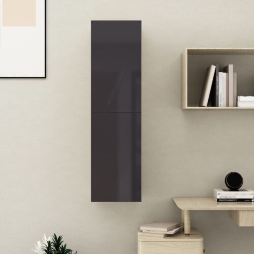 TV Cabinet High Gloss Grey 30.5x30x110cm Engineered Wood - Image 10